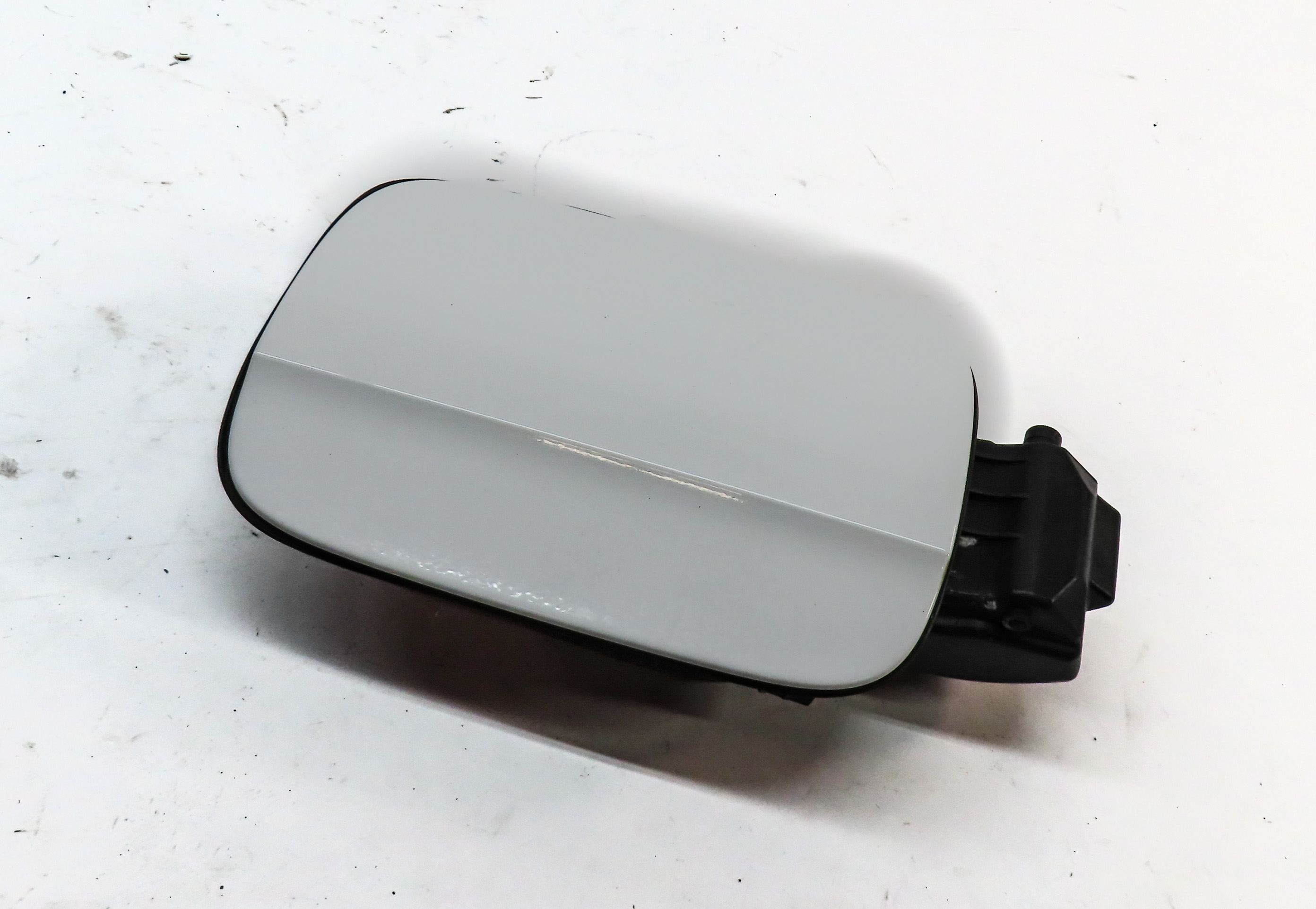 09-16 AUDI A4 S4 (B8 8K) FUEL TANK DOOR LID COVER TRIM w/ HOUSING (White) — exact item pictured